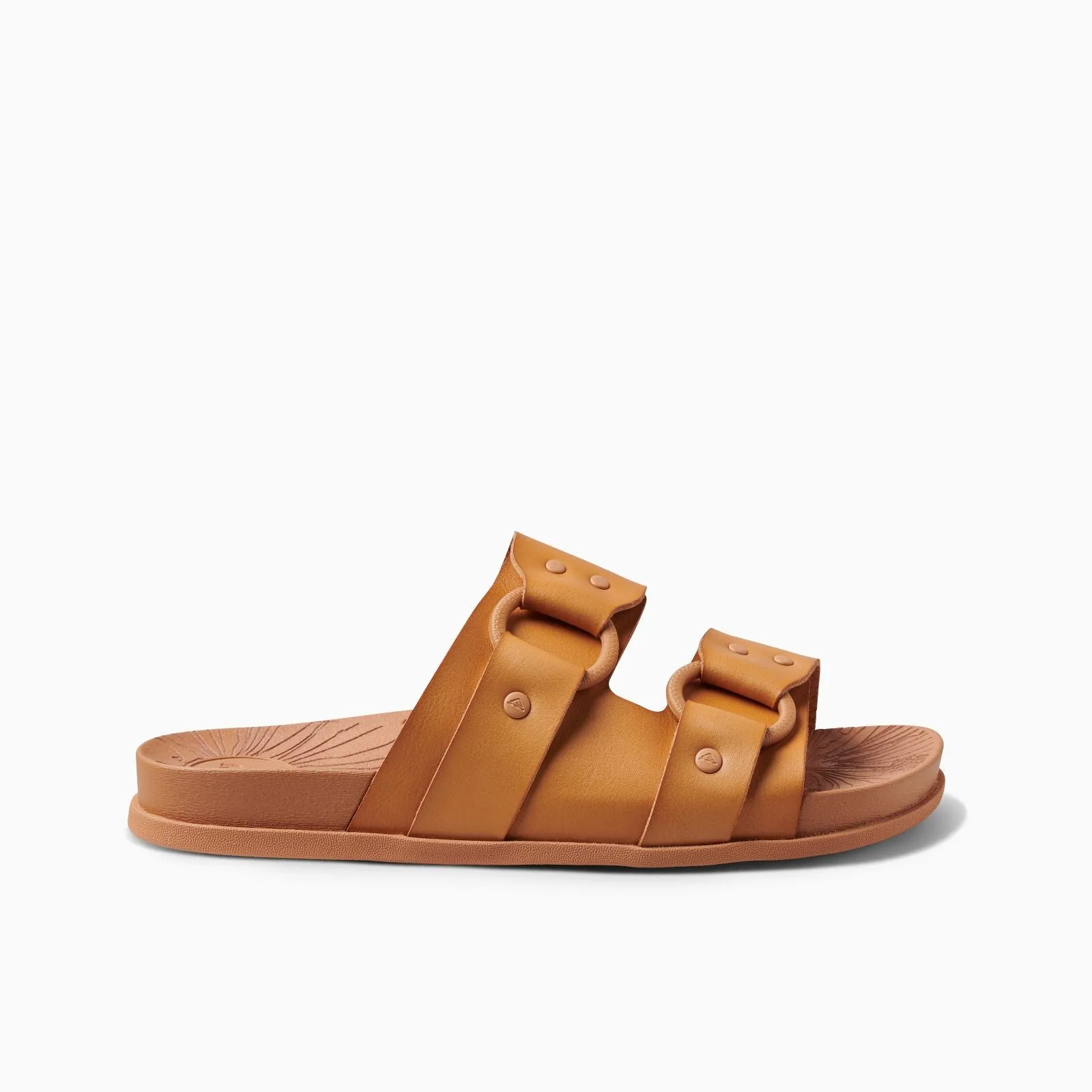 Reef Womens Cushion Vera Cruz Vegan Leather Slide Sandals