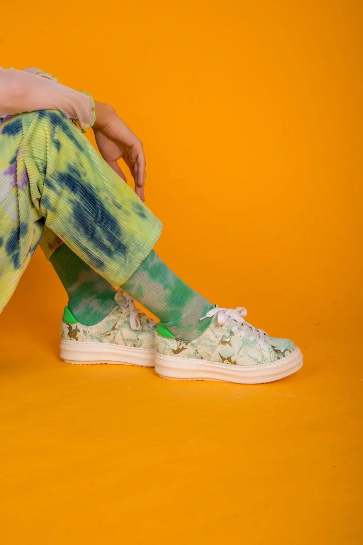 RHONDA Green Tie Dye Sneakers