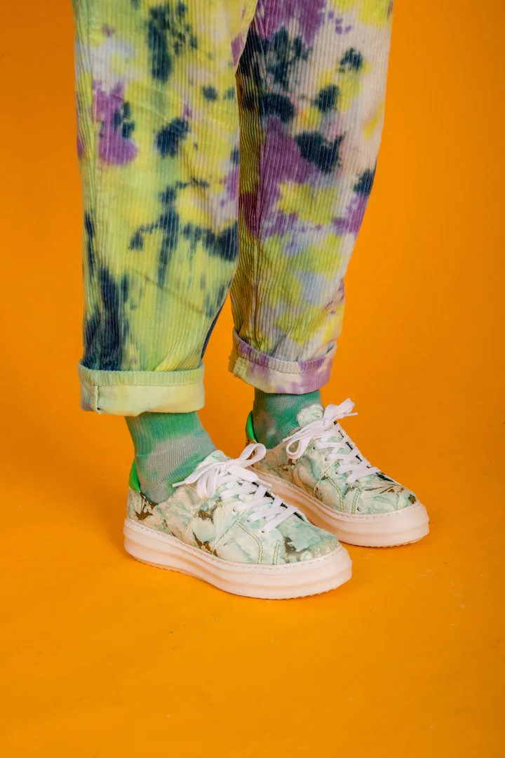 RHONDA Green Tie Dye Sneakers