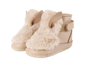 Richy Booties | Fluffy Bunny | Warm Beige Soft Faux Fur