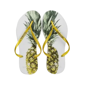 Samba Sol Women’s Fashion Collection Flip Flops - Pineapple Gold Strap