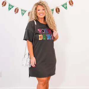 Touchdown Cheers Dress, Charcoal