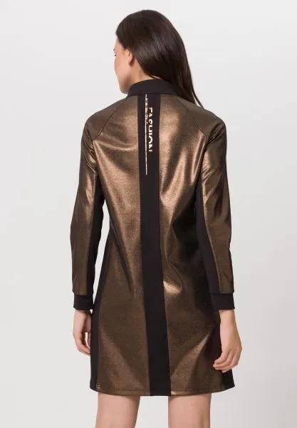 Tuzzi Metallic Bronze Long Sleeved Dress