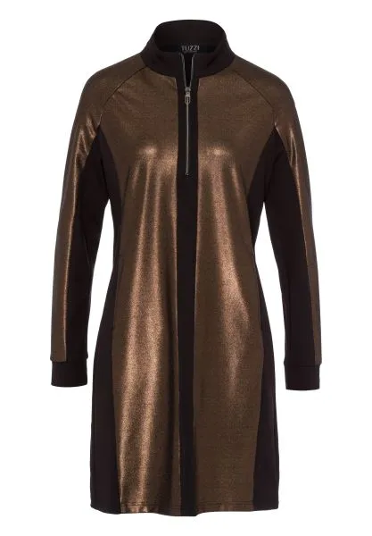 Tuzzi Metallic Bronze Long Sleeved Dress