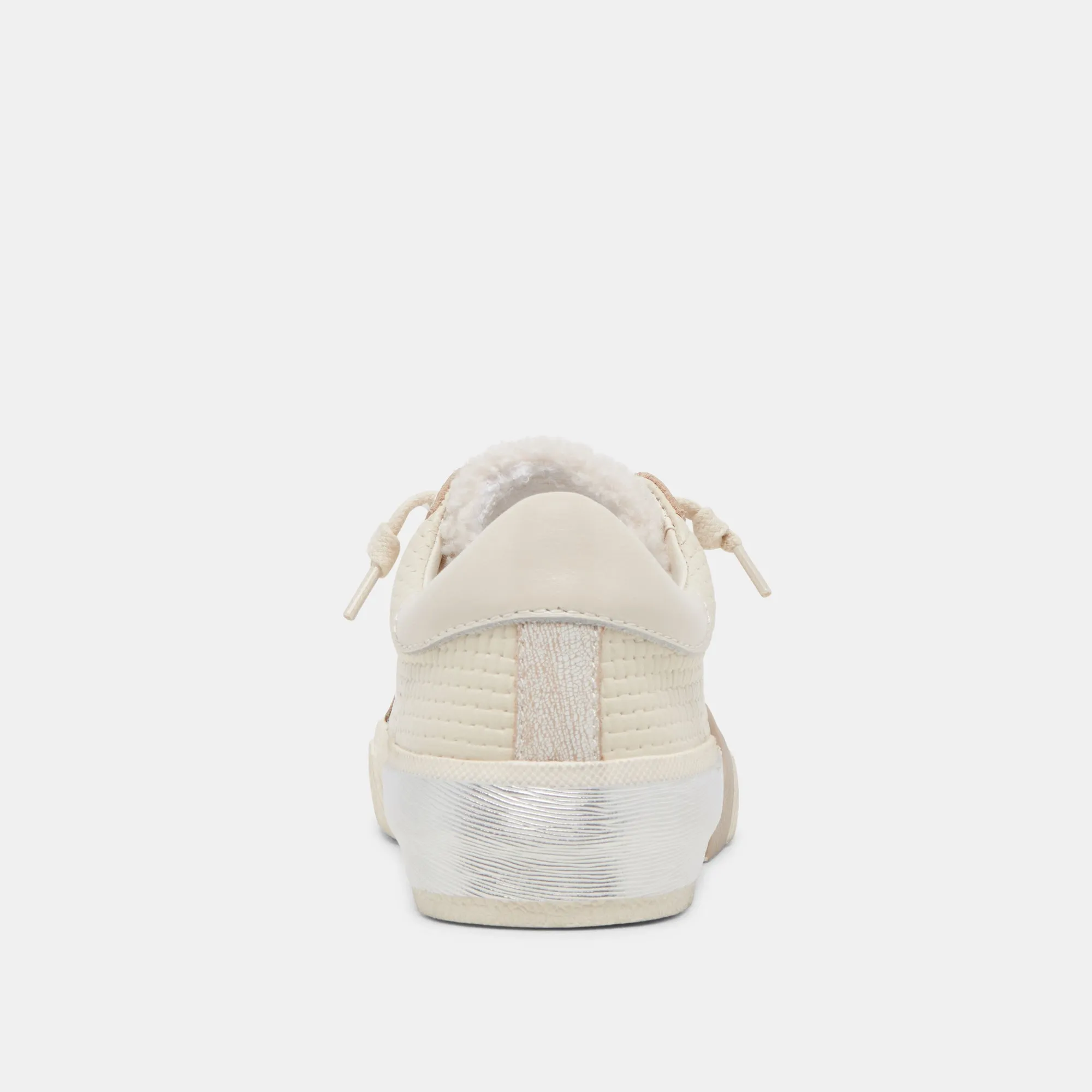 ZINA PLUSH SNEAKERS OFF WHITE WOVEN